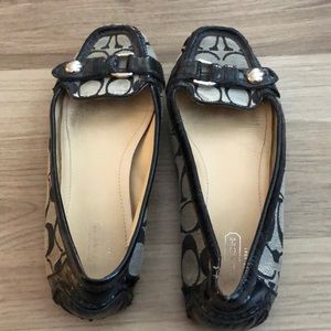 Coach Canvas and leather Flats